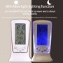 Mini sveglia a LED bianca sveglia musicale luminosa sveglia elettronica pigra con allarme di temperatura con tempo