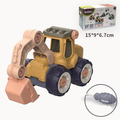 Smontaggio e montaggio per bambini assemblaggio dado fai da te cacciavite gratuito per escavatore per veicoli di ingegneria educ