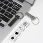 Chiavette USB ad alta velocità 64GB metallo argento fischietto Memory Stick nero portachiavi Pen Drive regalo aziendale creativo