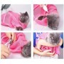 Borsa per toelettatura per gatti borsa a rete per doccia borsa per ritenuta per gatti antigraffio multifunzionale e traspirante 