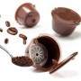 6 pezzi riutilizzabili Capsule di caffè filtro tazza tappi riutilizzabili cucchiaio filtro a spazzola per Nescafe